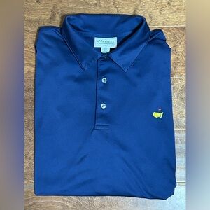 Masters Performance Golf Navy Blue Polo Shirt Athletic Material Size XL